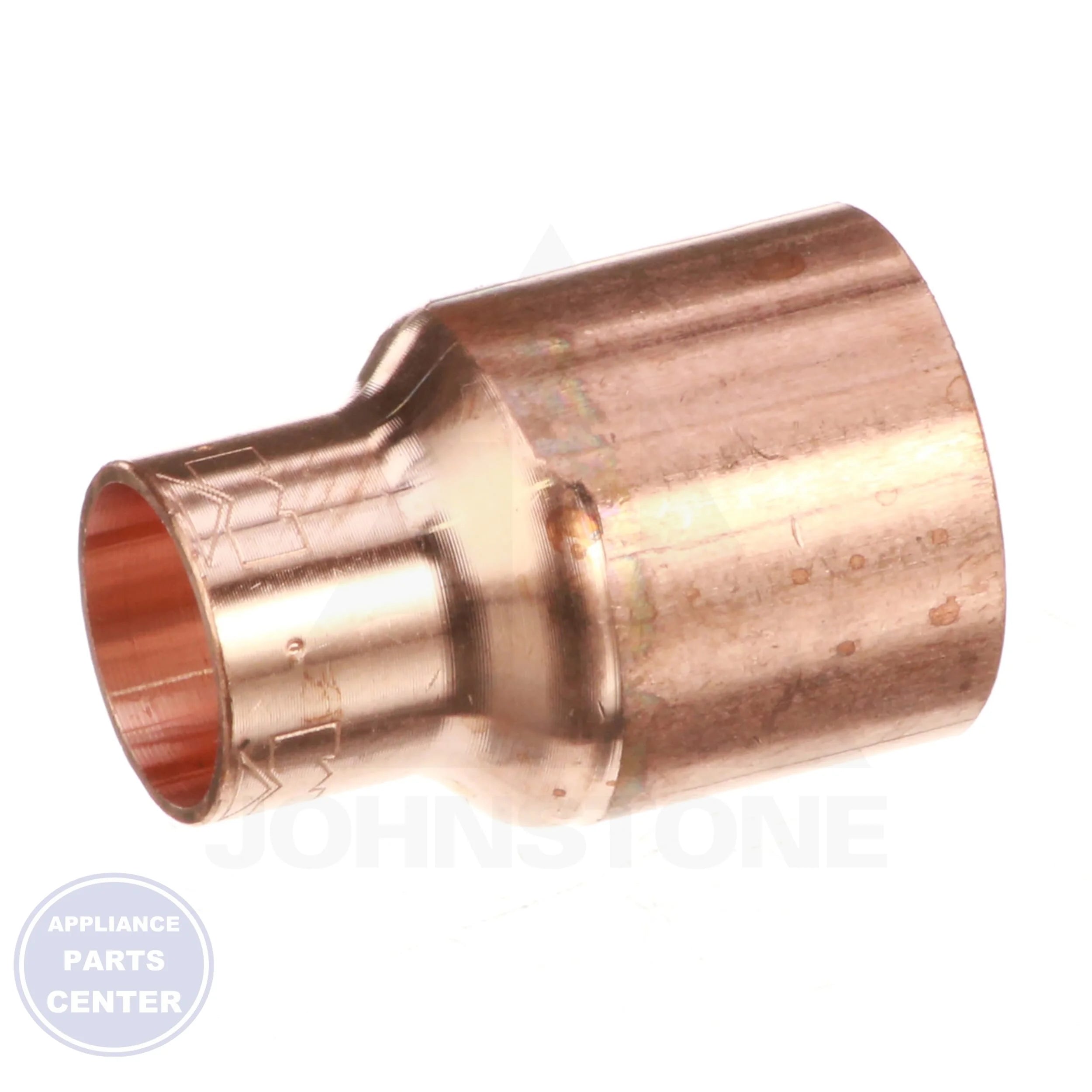 3/4 x 1/2 Copper CxC Coupling W01030 - Side view with specific measurements