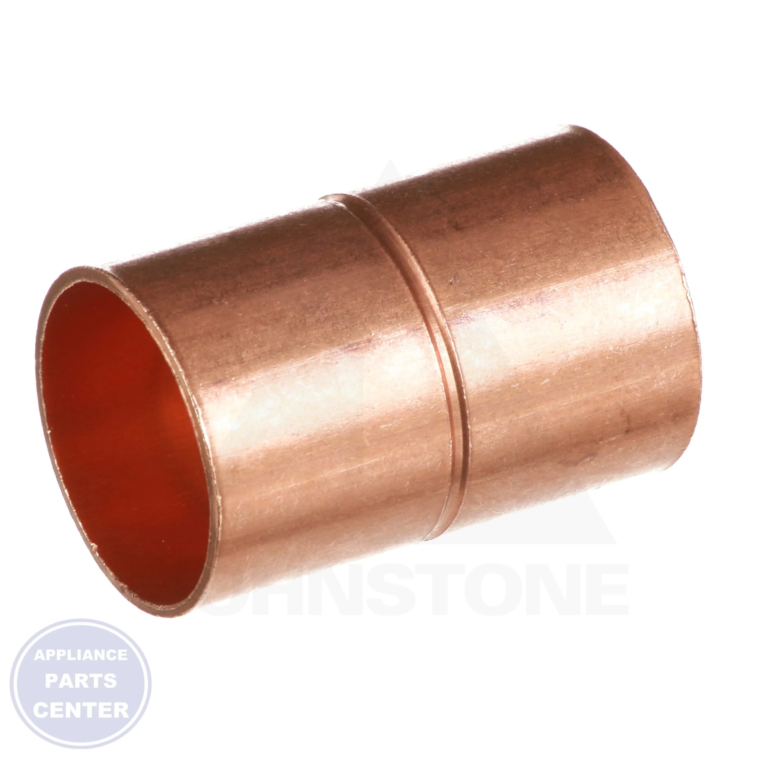 Copper CxC Coupling W01047 - Side view with 1-1/8 inch diameter specs