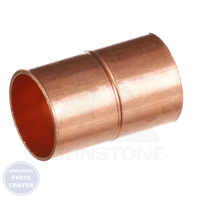 Copper CxC Coupling W01047 - Side view with 1-1/8 inch diameter specs