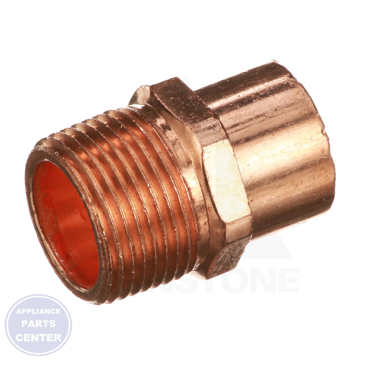 Copper CxMPT Adapter W01146 - Side view with O.D.: 7/8' x 3/4' specs