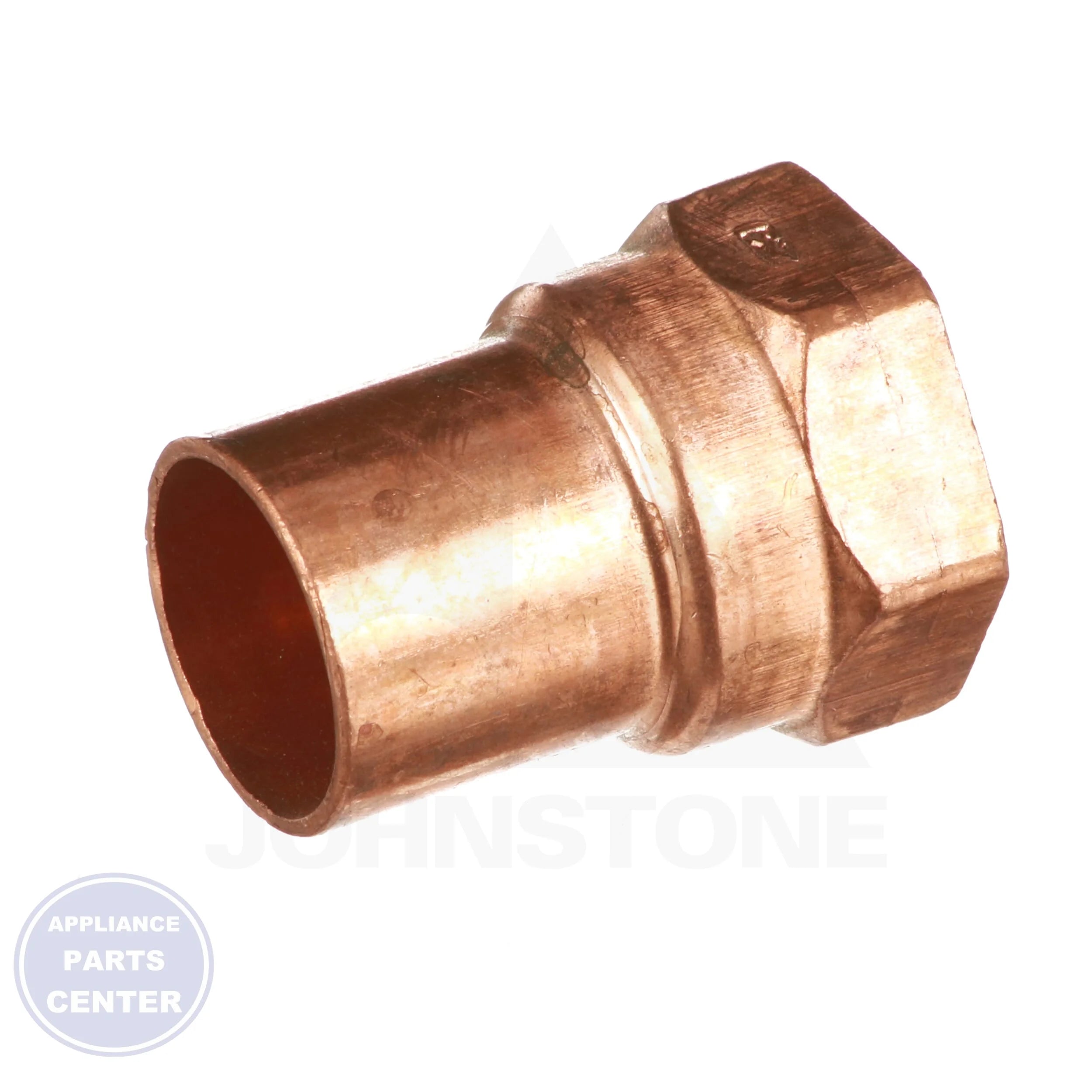 7/8 x 3/4 Copper CxFPT Adapter W01246 - Side view with specific measurements