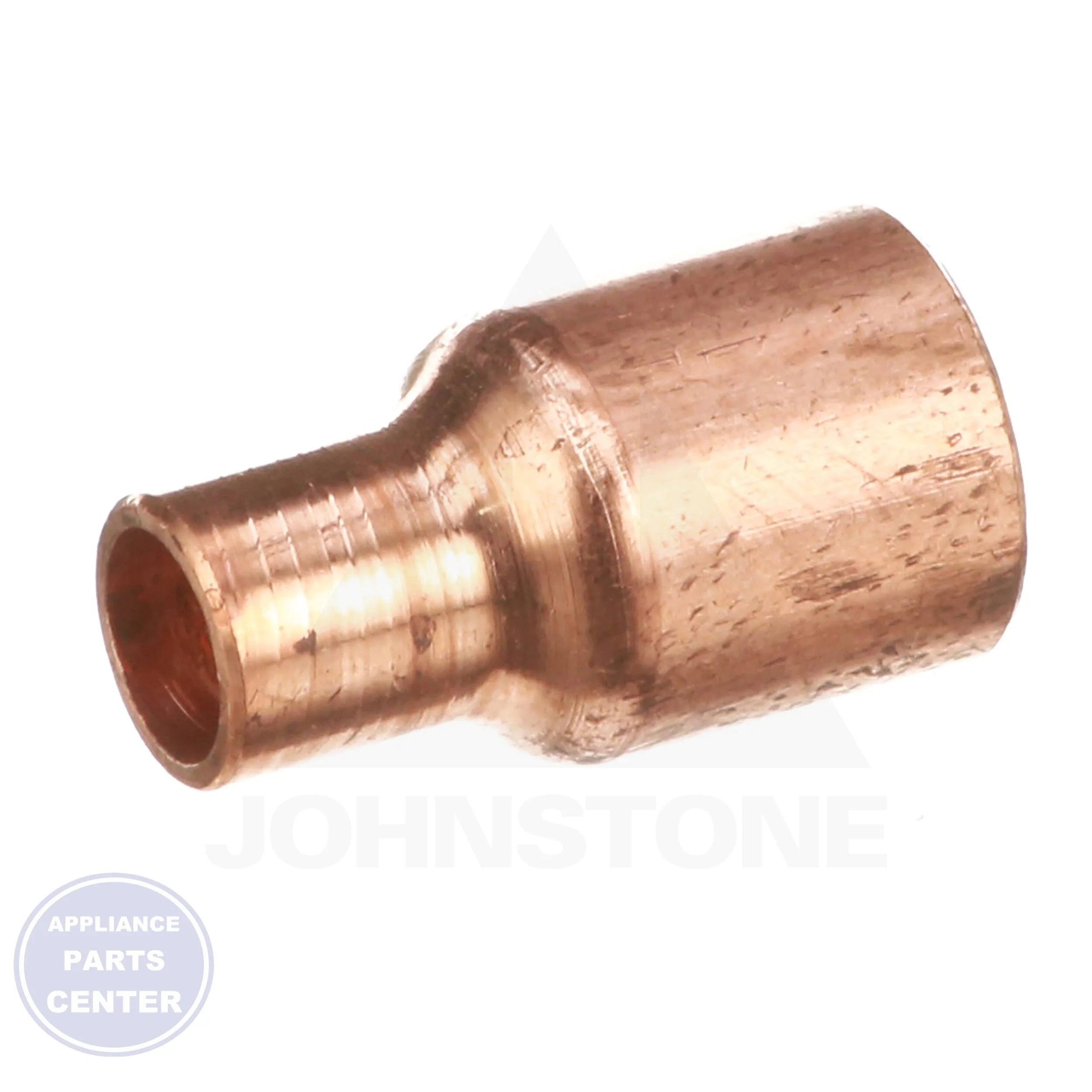 1/2 x 1/4 Copper FTGxC Reducer W01314 - Side view with precise measurements