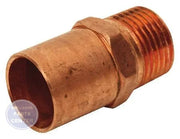 [Brand] 1-1/8 x 1 Copper FTGxMPT Adapter W01463 - Main view showing pressure FTG x MPT street design for various models