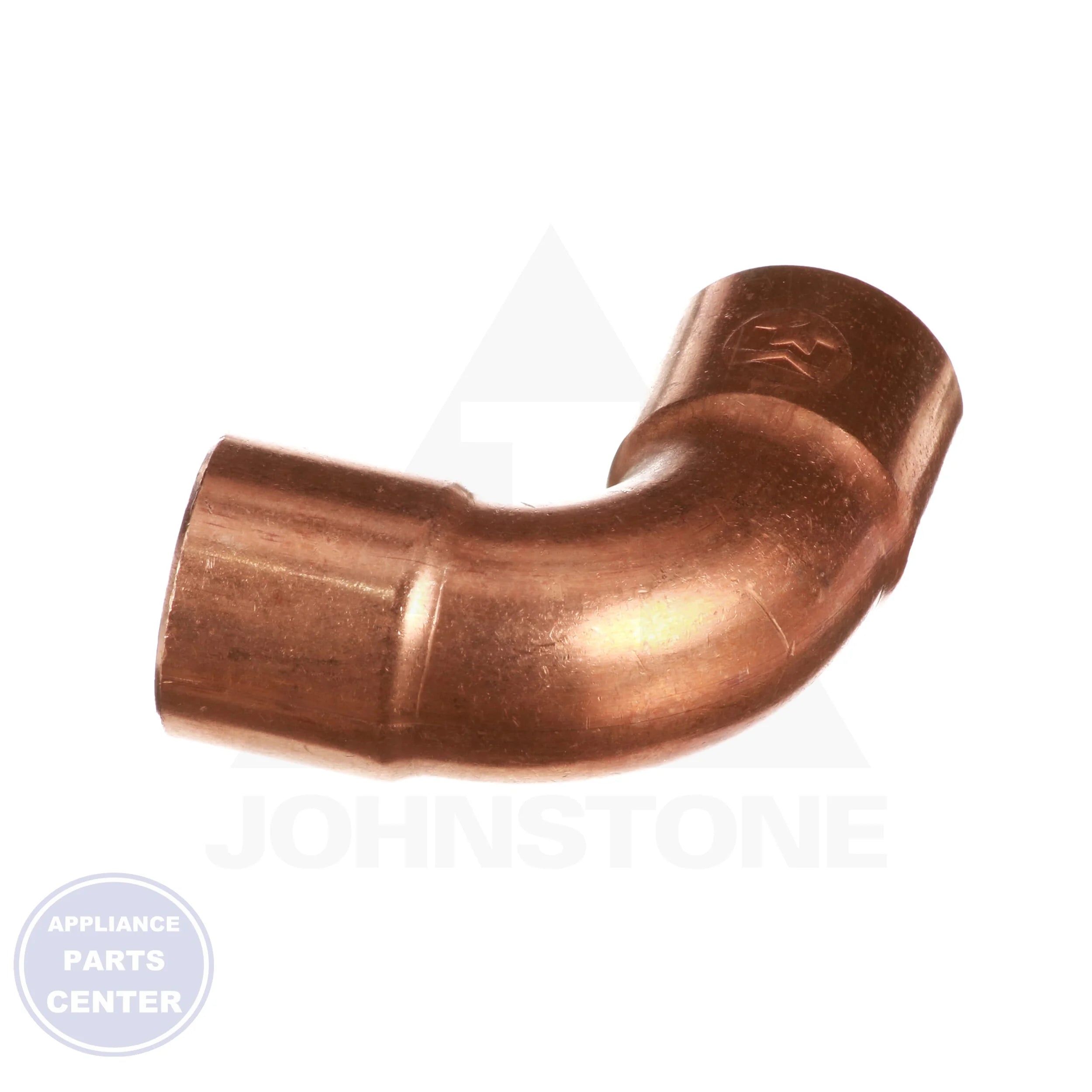 1-1/8 x 1-1/8 Copper CxC 90 Elbow W02047 - Side view with O.D. of 1-1/8" and Nominal Size of 1"