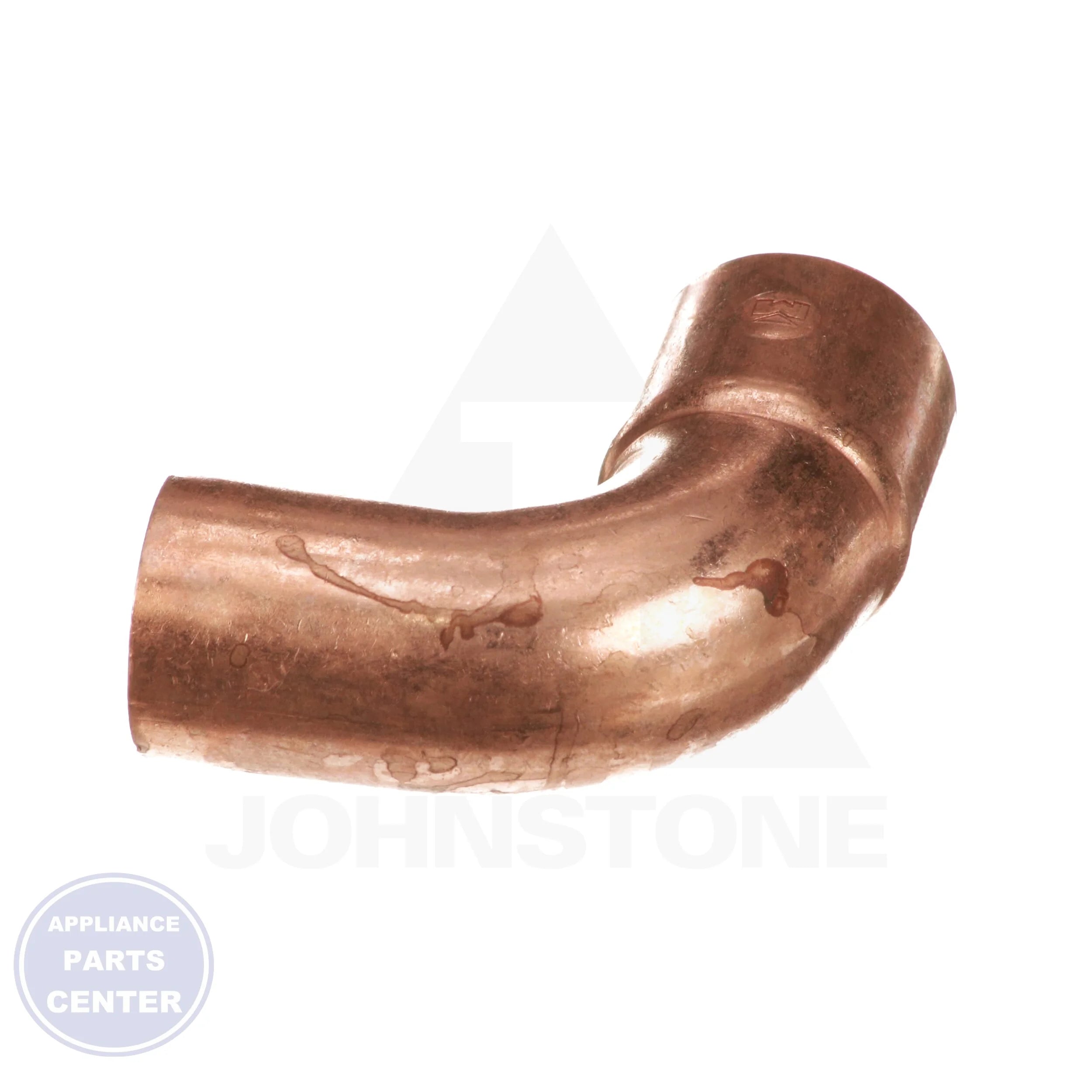 7/8 x 7/8 Copper FTGxC 90 Elbow W02334 - Side view with 90-degree bend specs