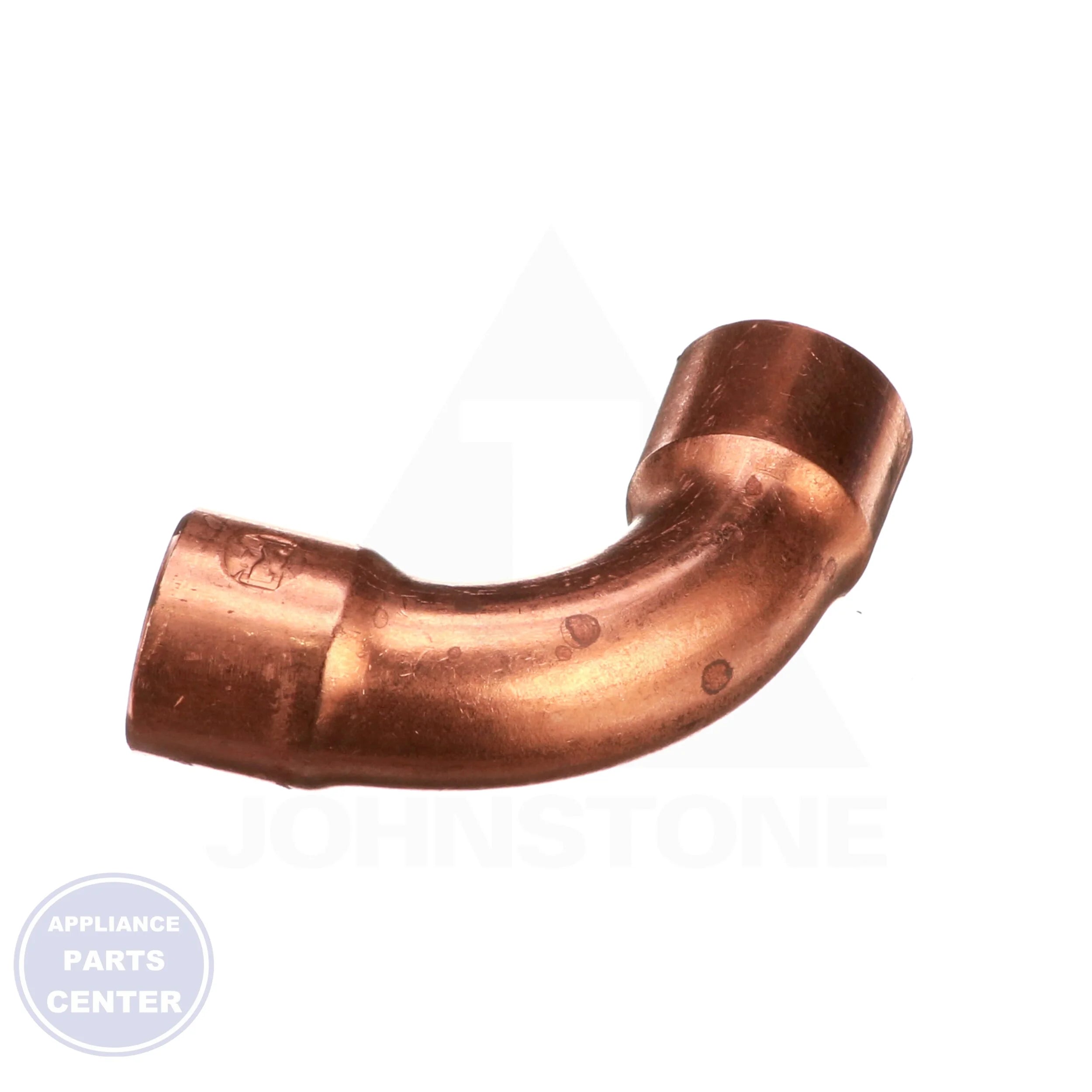 Copper CxC 90 Elbow W02717 - Side view with 1/2'' outer diameter specs