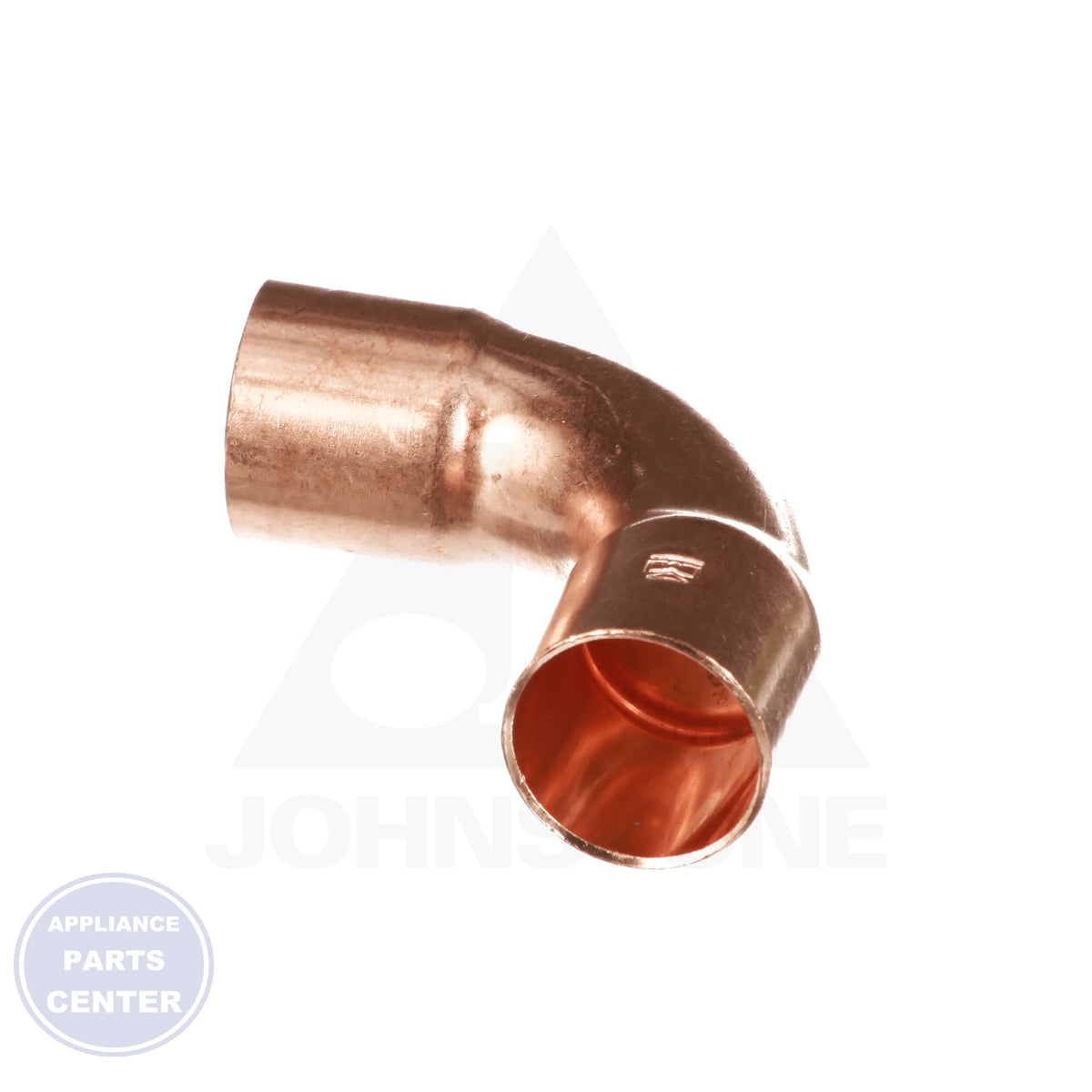 7/8 x 7/8 Copper CxC 90 Elbow W02734 - Detailed view of 90-degree angle