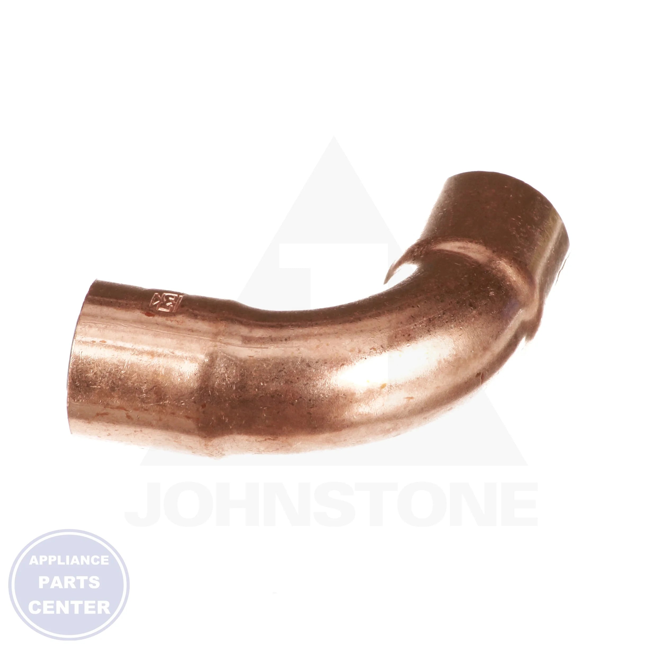 7/8 x 7/8 Copper CxC 90 Elbow W02734 - Side view with 7/8" specific measurements