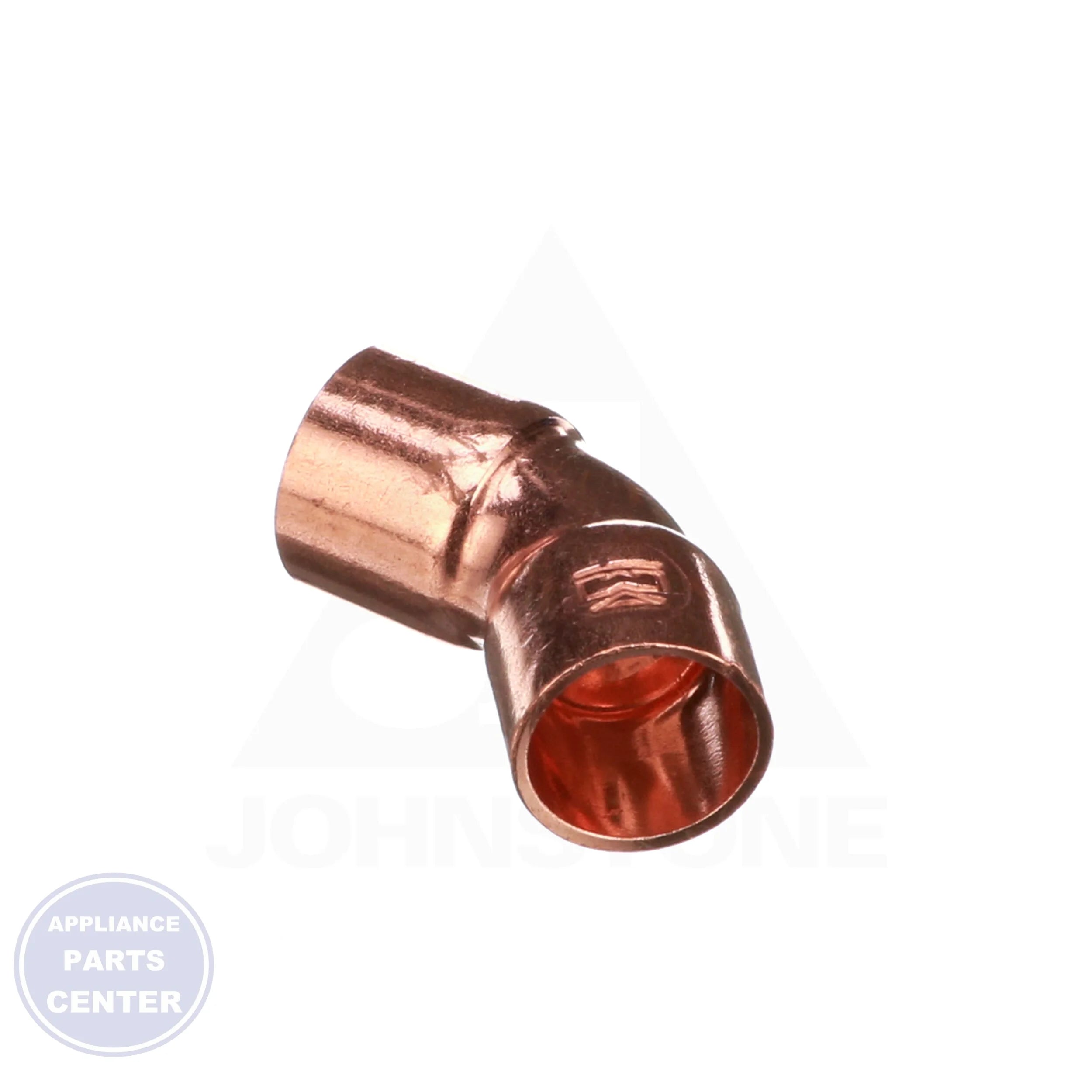 3/8 x 3/8 Copper CxC 45 Elbow W03012 - Detailed view of corrosion-resistant copper material
