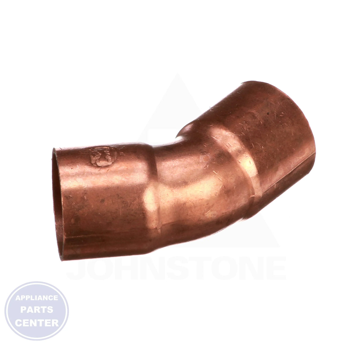 3/4 x 3/4 Copper CxC 45 Elbow W03030 - Side view with 3/4-inch diameter