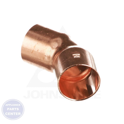 Copper CxC 45 Elbow W03034 - Detailed view of 45-degree angle