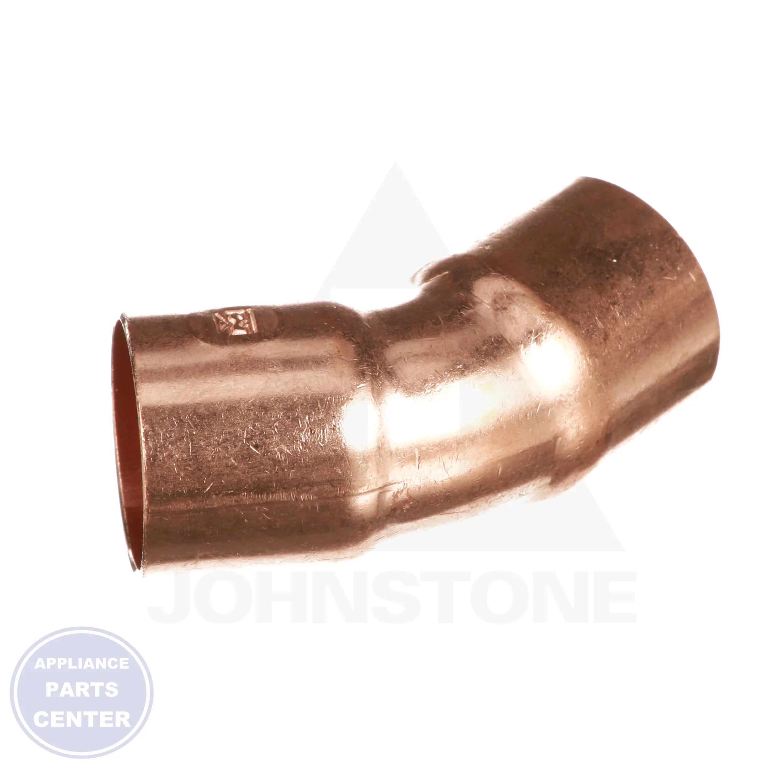 Copper CxC 45 Elbow W03034 - Side view with 7/8-inch measurements