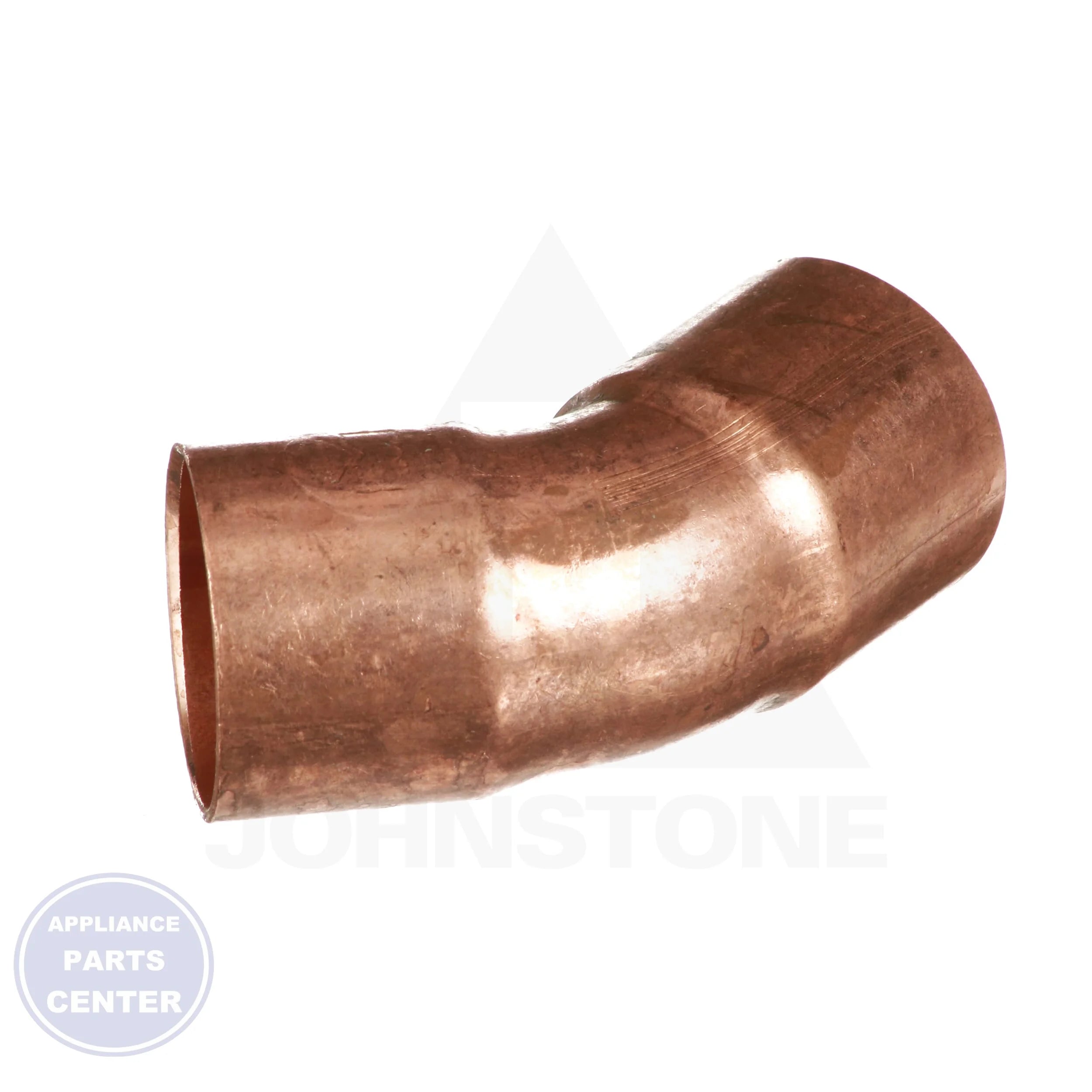Copper CxC 45 Elbow W03044 - Side view with 1-1/8" measurements