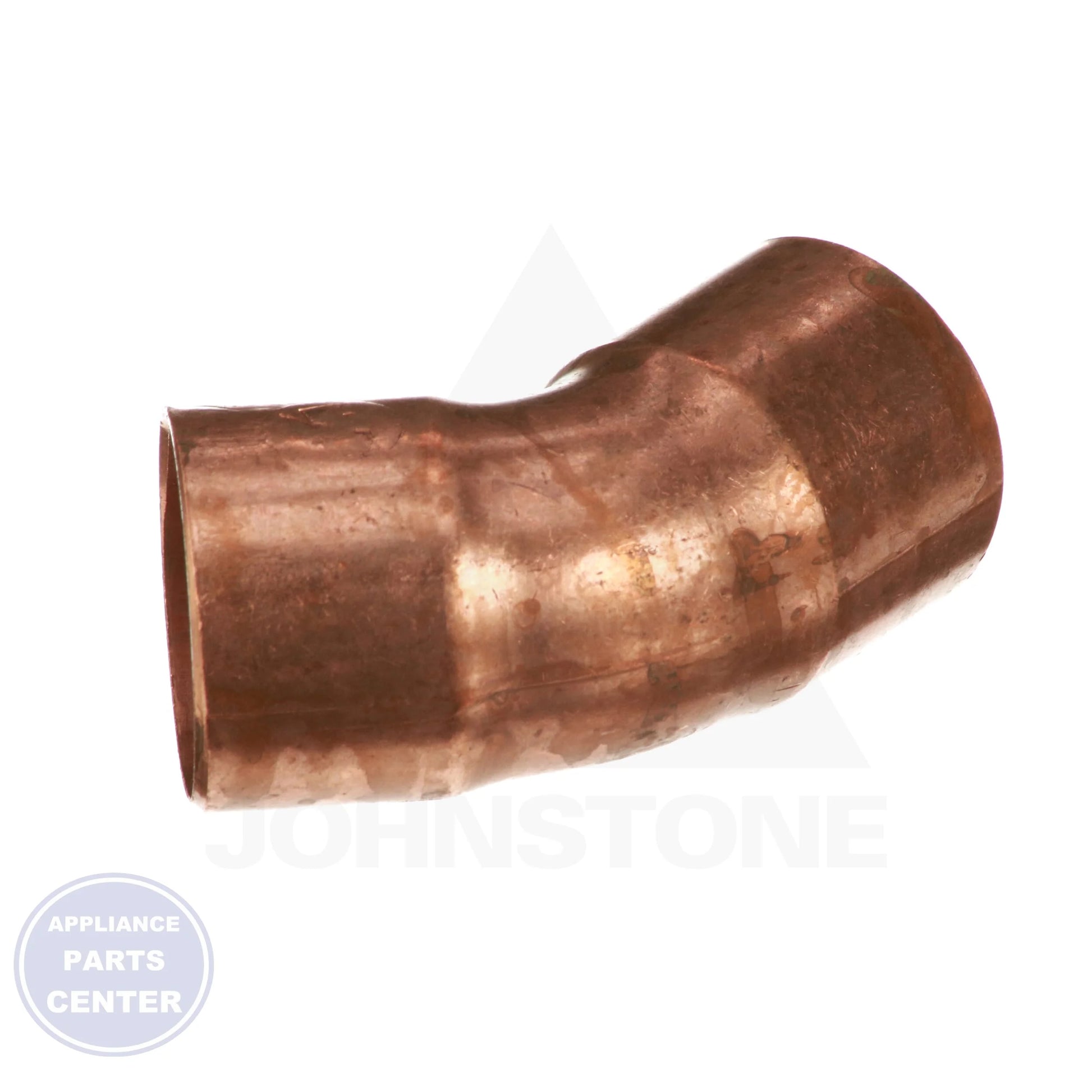 1-3/8 x 1-3/8 Copper CxC 45 Elbow - Side view with precise measurements
