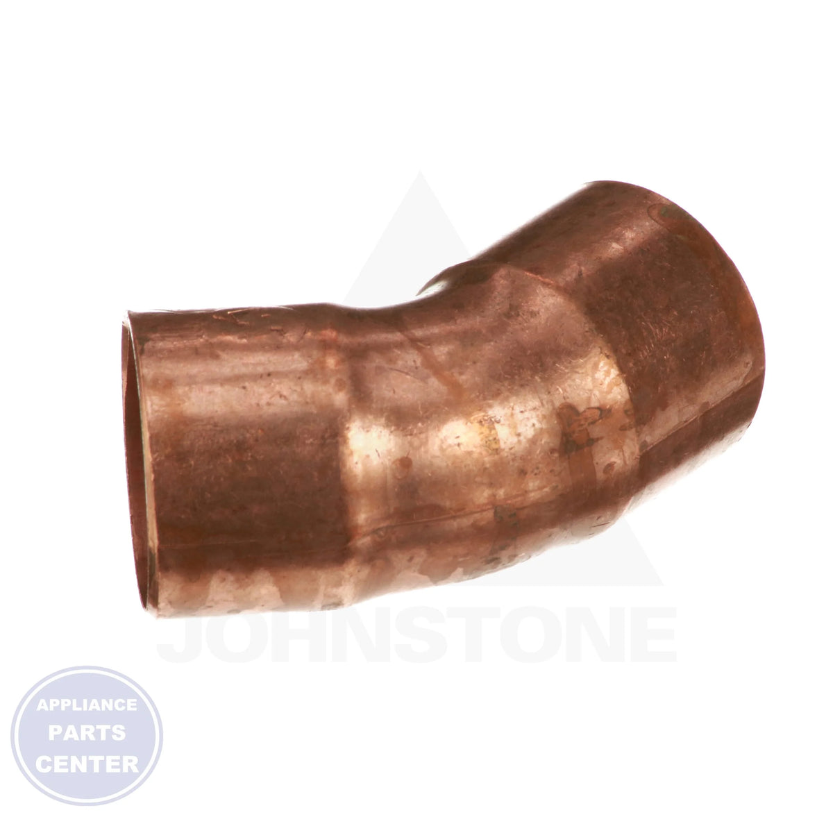 1-3/8 x 1-3/8 Copper CxC 45 Elbow - Side view with precise measurements