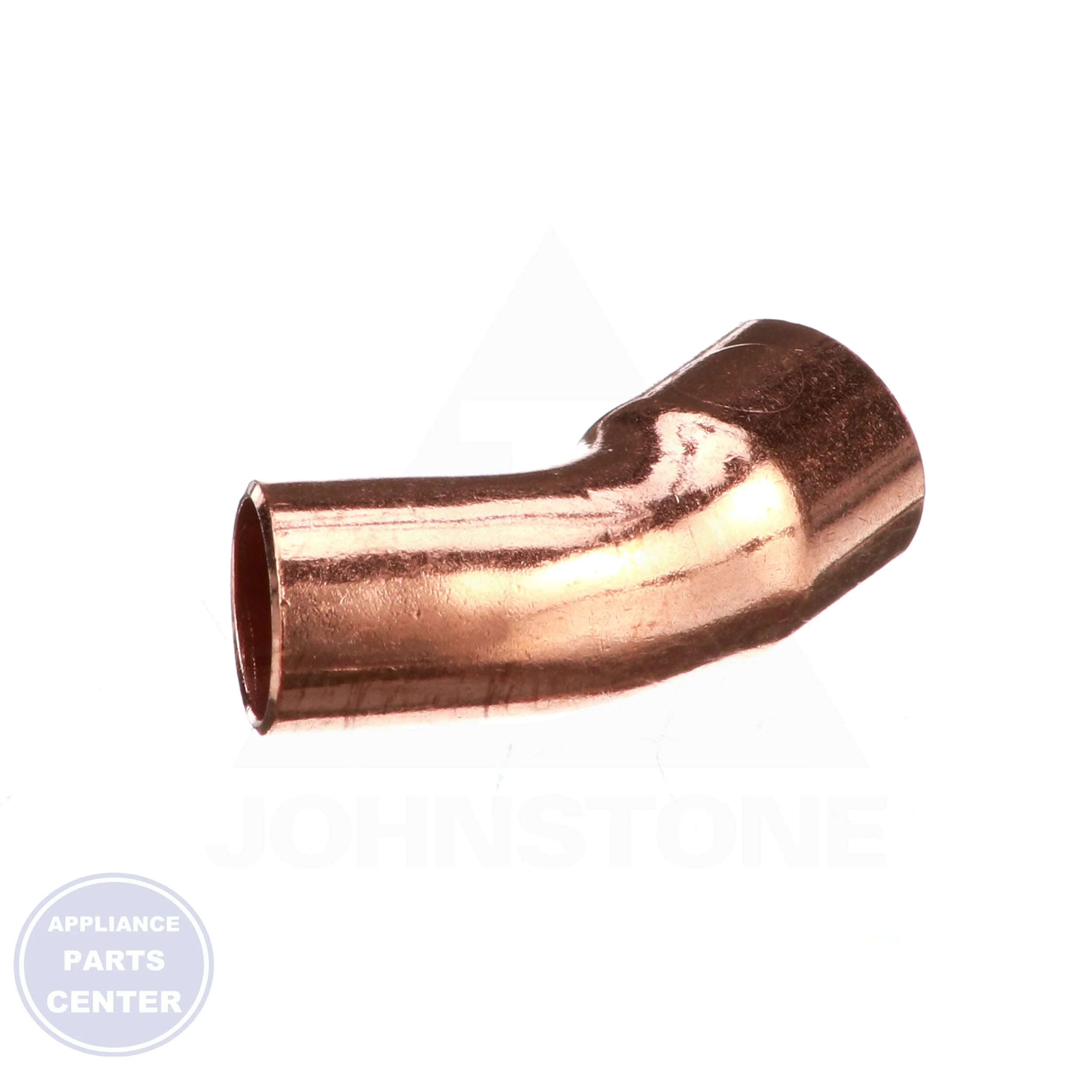 1/2 x 1/2 Copper FTGxC 45 Elbow W03321 - Side view with copper measurements