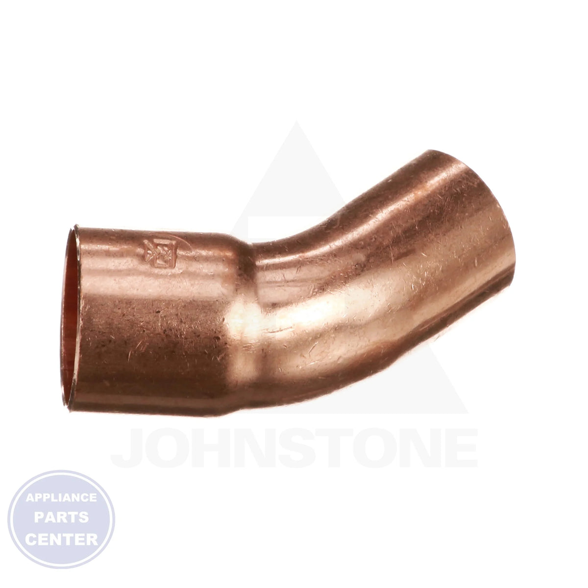 7/8 x 7/8 Copper FTGxC 45 Elbow W03334 - Side view with precise measurements