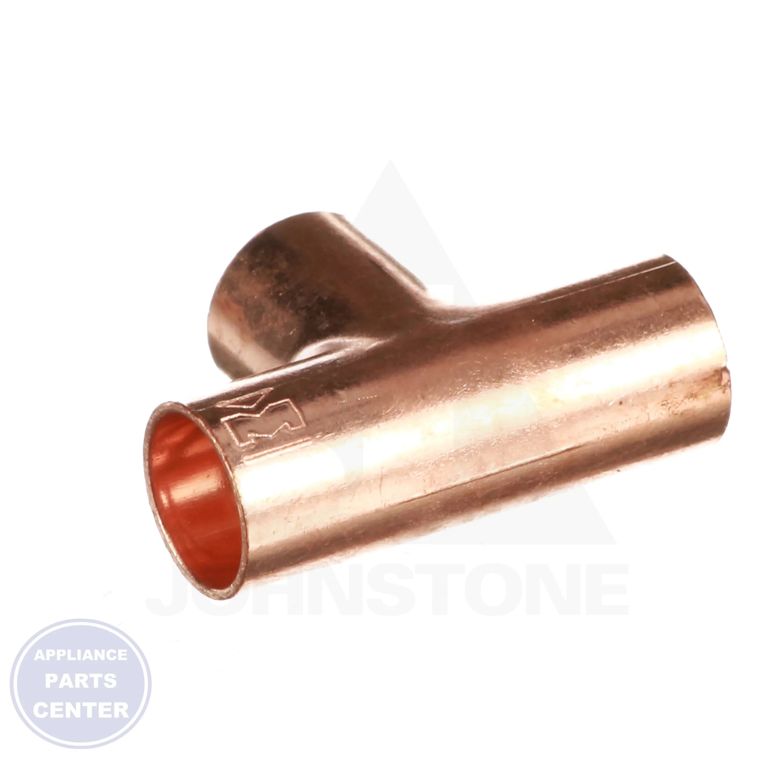 Copper CxCxC Tee W04000 - Side view with 3/8" measurements