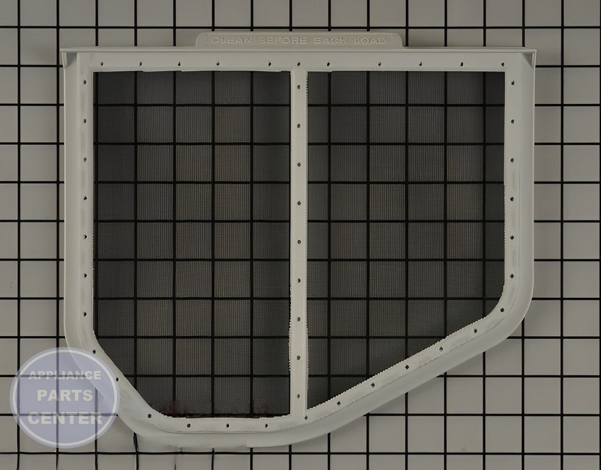 WHIRLPOOL DRYER LINT SCREEN FILTER W10120998 - Main view showing lint-trapping efficiency for various compatible models