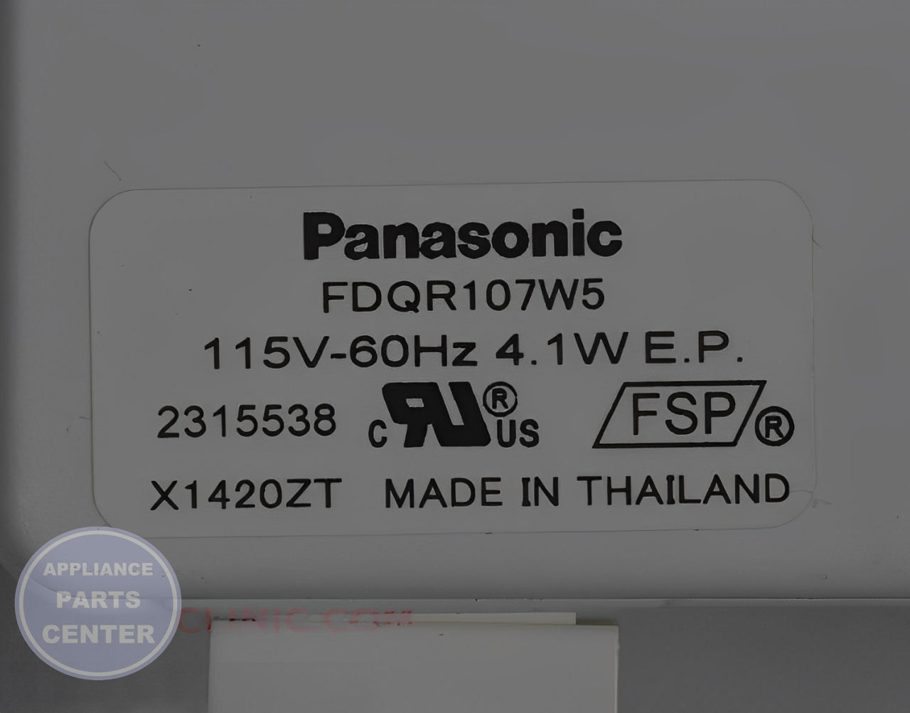 WHIRLPOOL REFRIGERATOR CONDENSER FAN MOTOR KIT W10124096 - Detailed view of motor technical details