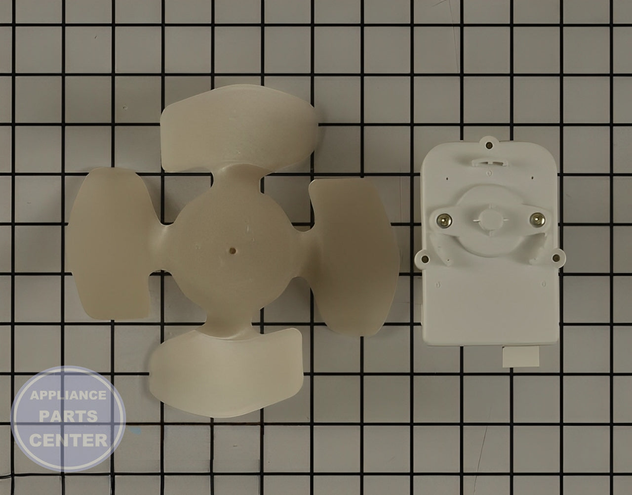 WHIRLPOOL REFRIGERATOR CONDENSER FAN MOTOR KIT W10124096 - Side view with precise motor specifications