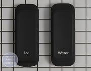 WHIRLPOOL Refrigerator Dispenser Actuator Pad Set W10133603 - Main view showing smooth dispensing for GE and GN models