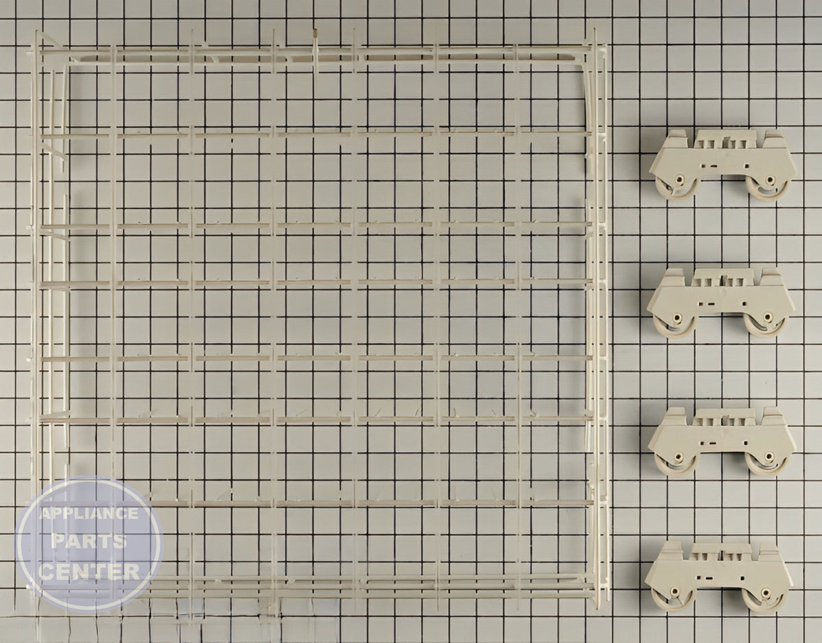 Kenmore Lower Dishrack Assembly W10134647 - Installation in specific model highlighting key mounting points