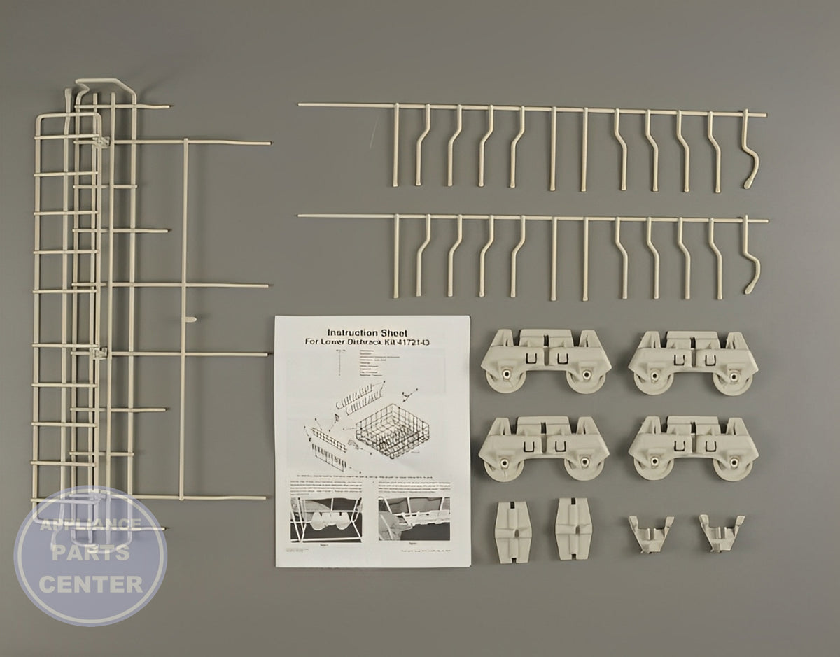 Kenmore Lower Dishrack Assembly W10134647 - Installation in specific model highlighting key mounting points