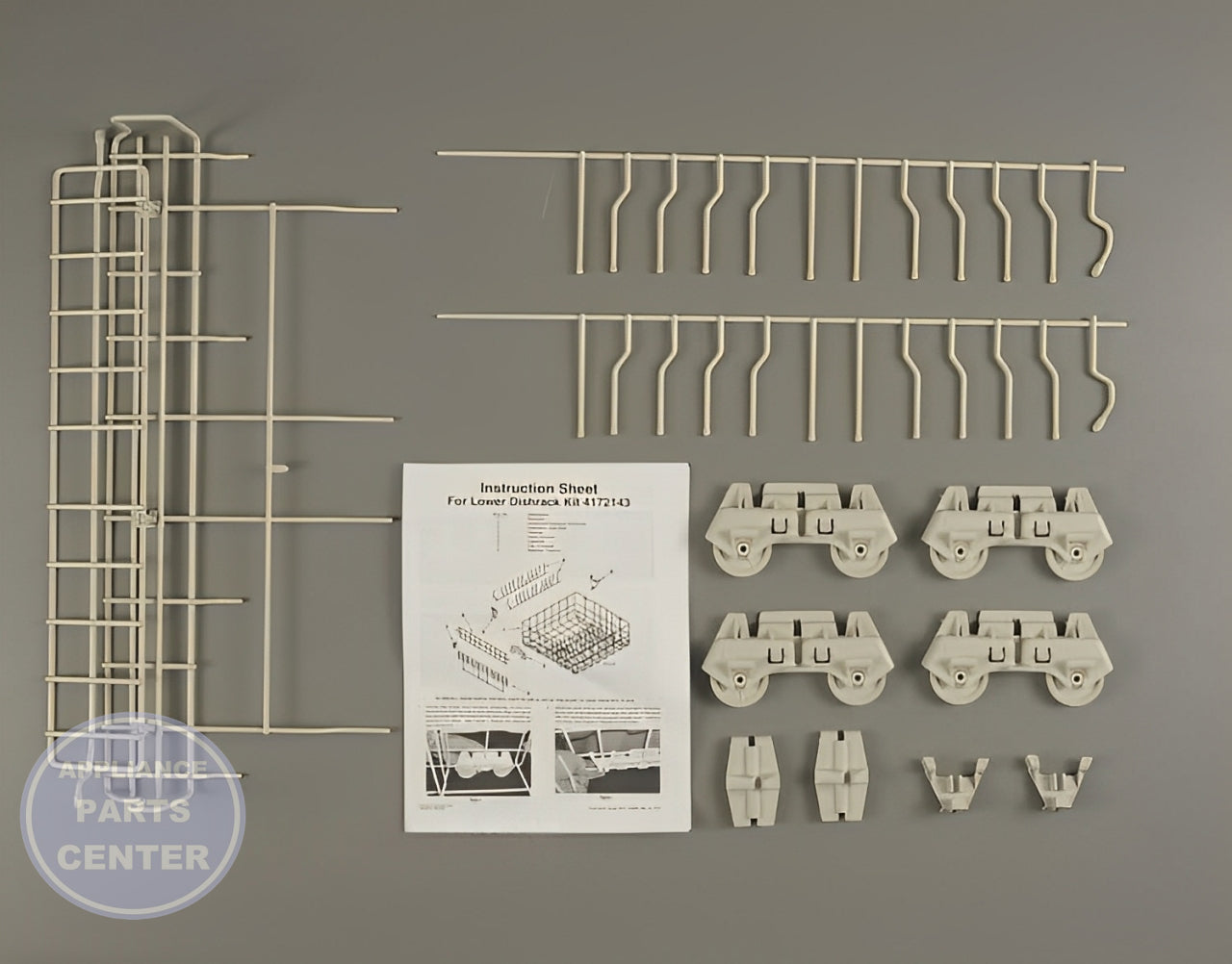 Kenmore Lower Dishrack Assembly W10134647 - Installation in specific model highlighting key mounting points