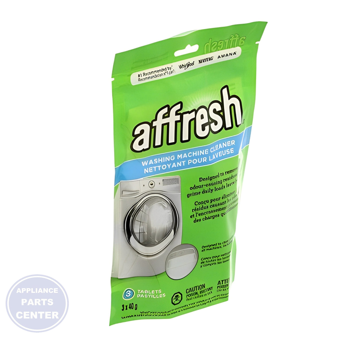 WHIRLPOOL AFFRESH CLEANER TABLETS W10135699 - Side view with effective odor elimination