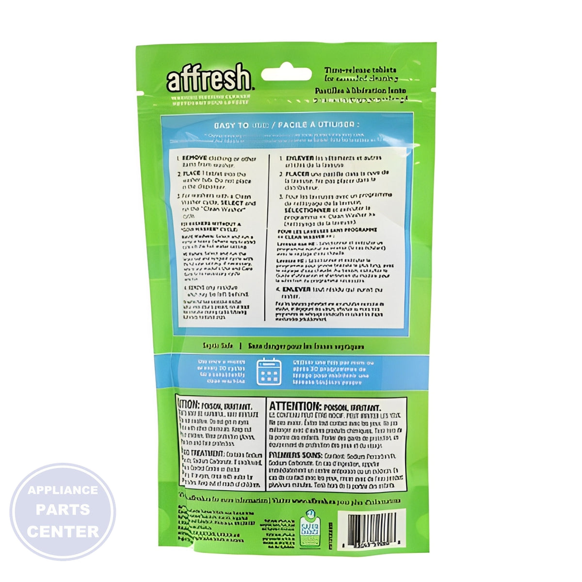 WHIRLPOOL AFFRESH CLEANER TABLETS W10135699 - Installation in select model showcasing easy mounting points