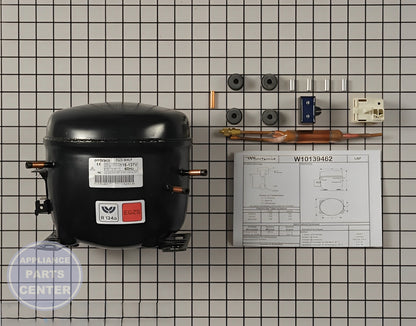 WHIRLPOOL REFRIGERATOR COMPRESSOR W10139462 - Detailed view of sealed system