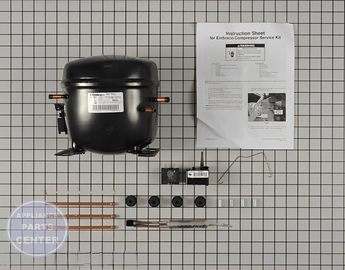 WHIRLPOOL REFRIGERATOR COMPRESSOR W10160407 - Main view showing high-efficiency cooling for WHIRLPOOL models