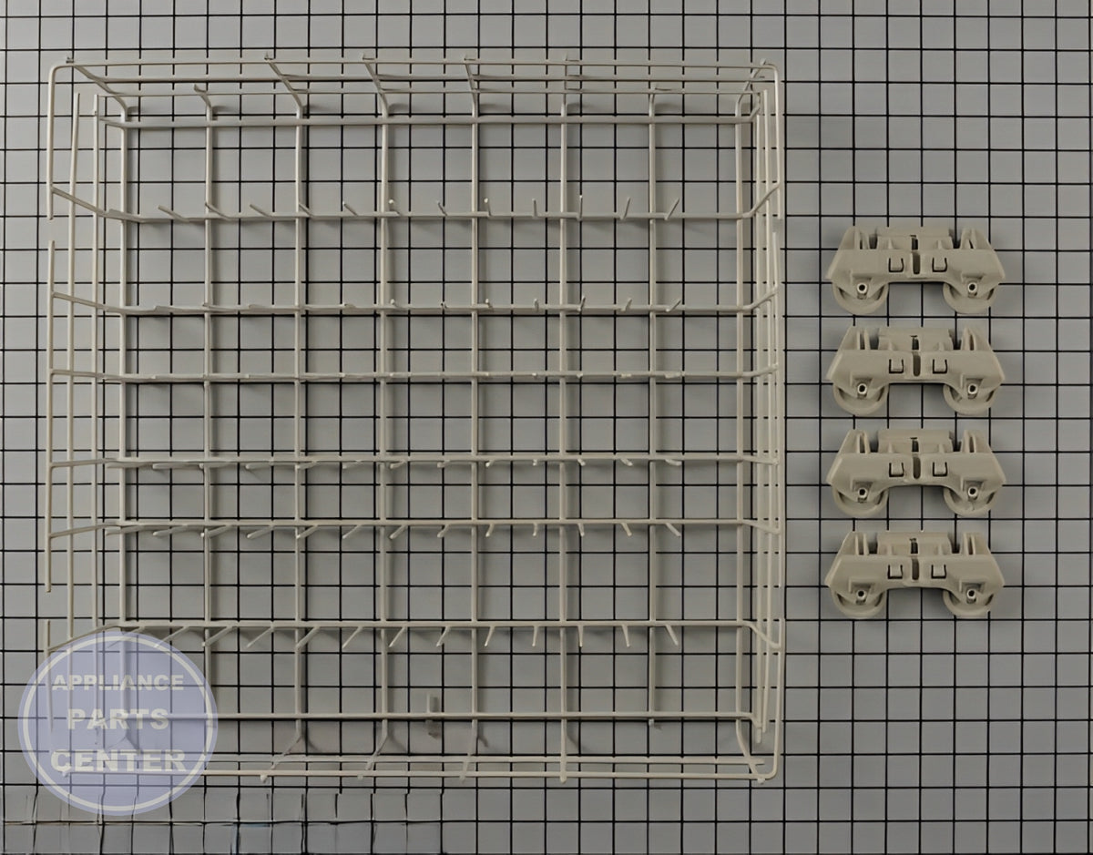 Whirlpool Dishwasher Dishrack W10161215 - Installation in Whirlpool models showing key mounting points