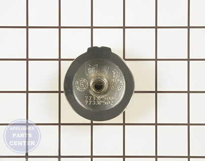 Knob W10168627 - Side view with diameter measurements