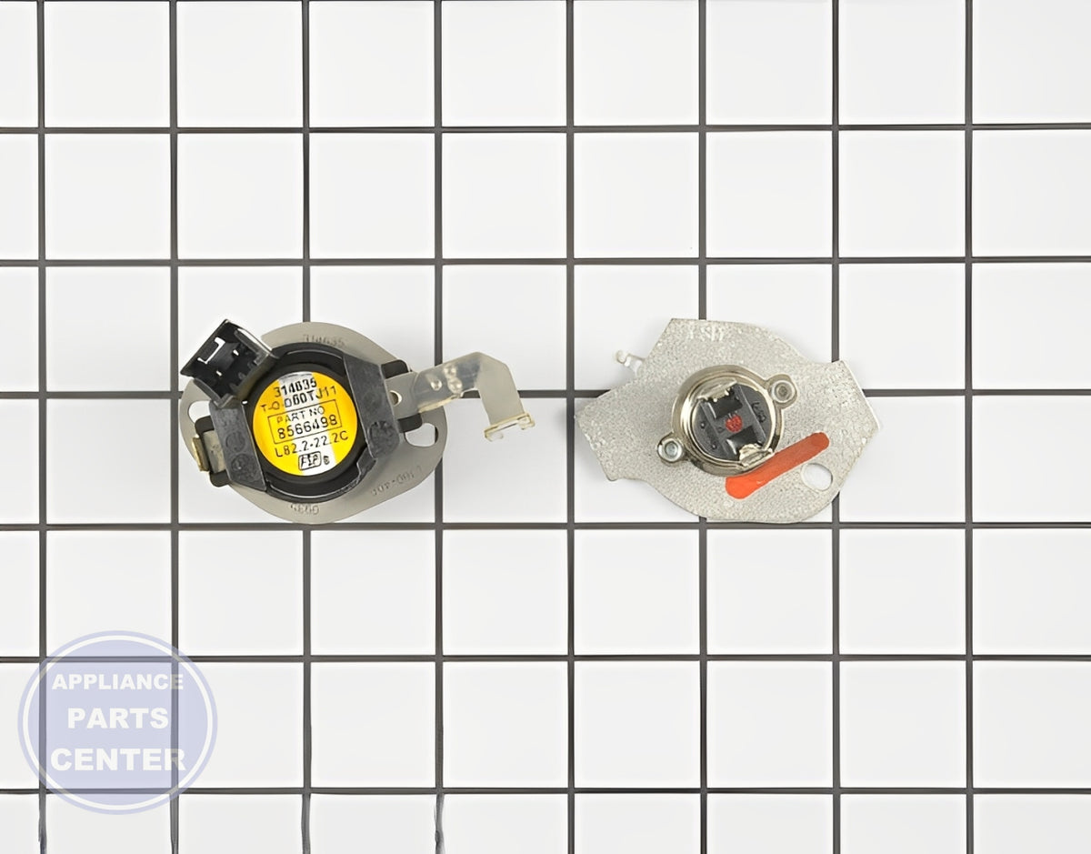 WHIRLPOOL THERMAL CUTOFF W10169881 - Main view showing safety features for Whirlpool dryer models