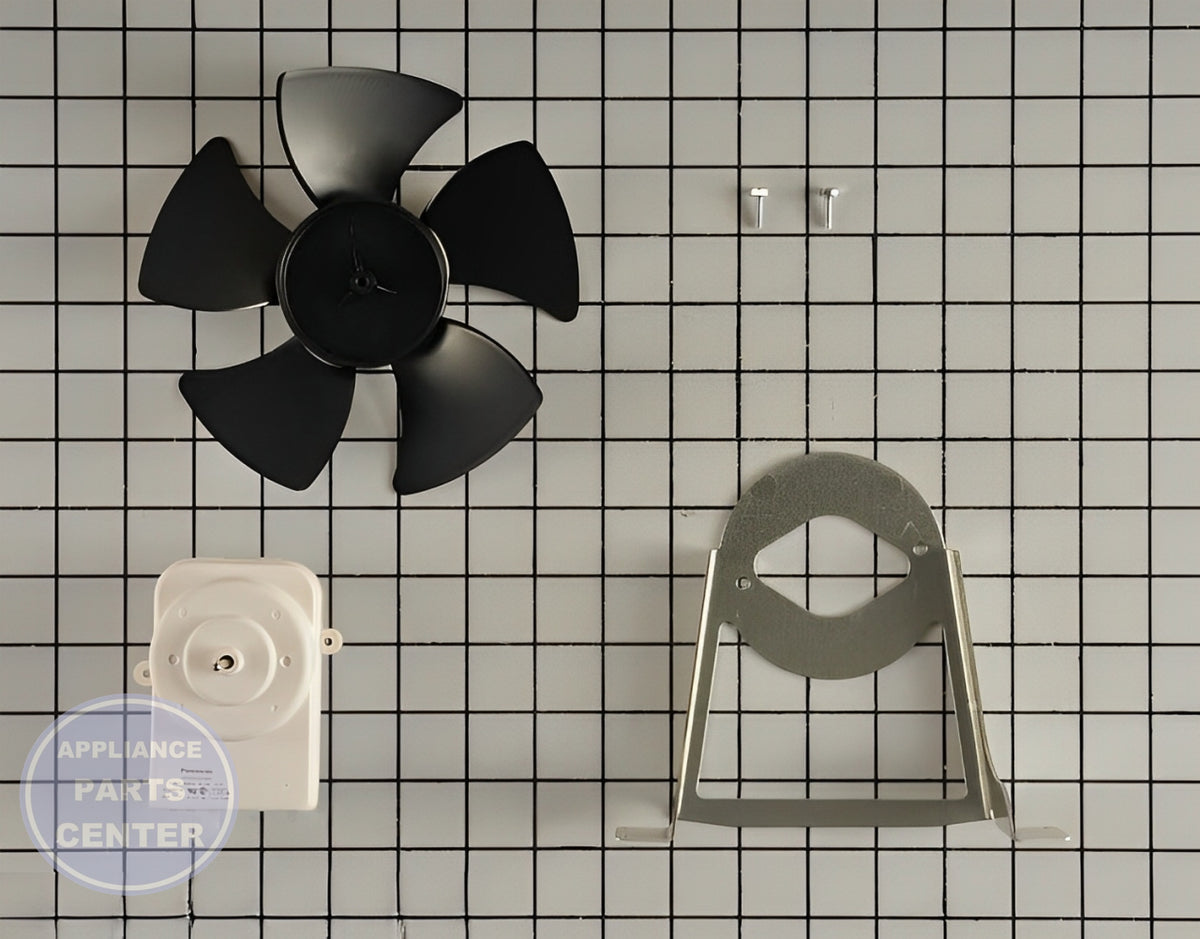 Whirlpool Refrigerator Condenser Fan Motor Kit W10181323 - Installation in Whirlpool models showing key mounting points