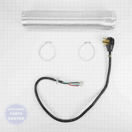 4' DRYER CORD4 WIRE, W/8 - Side view with 30 amp capacity