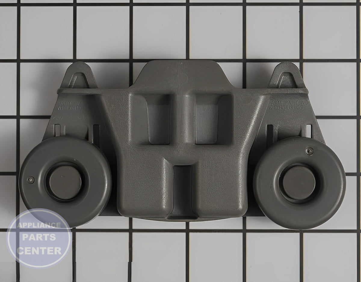 Whirlpool Dishwasher Roller Wheel Assembly W10195416V - Main view showing sturdy construction for various dishwasher models