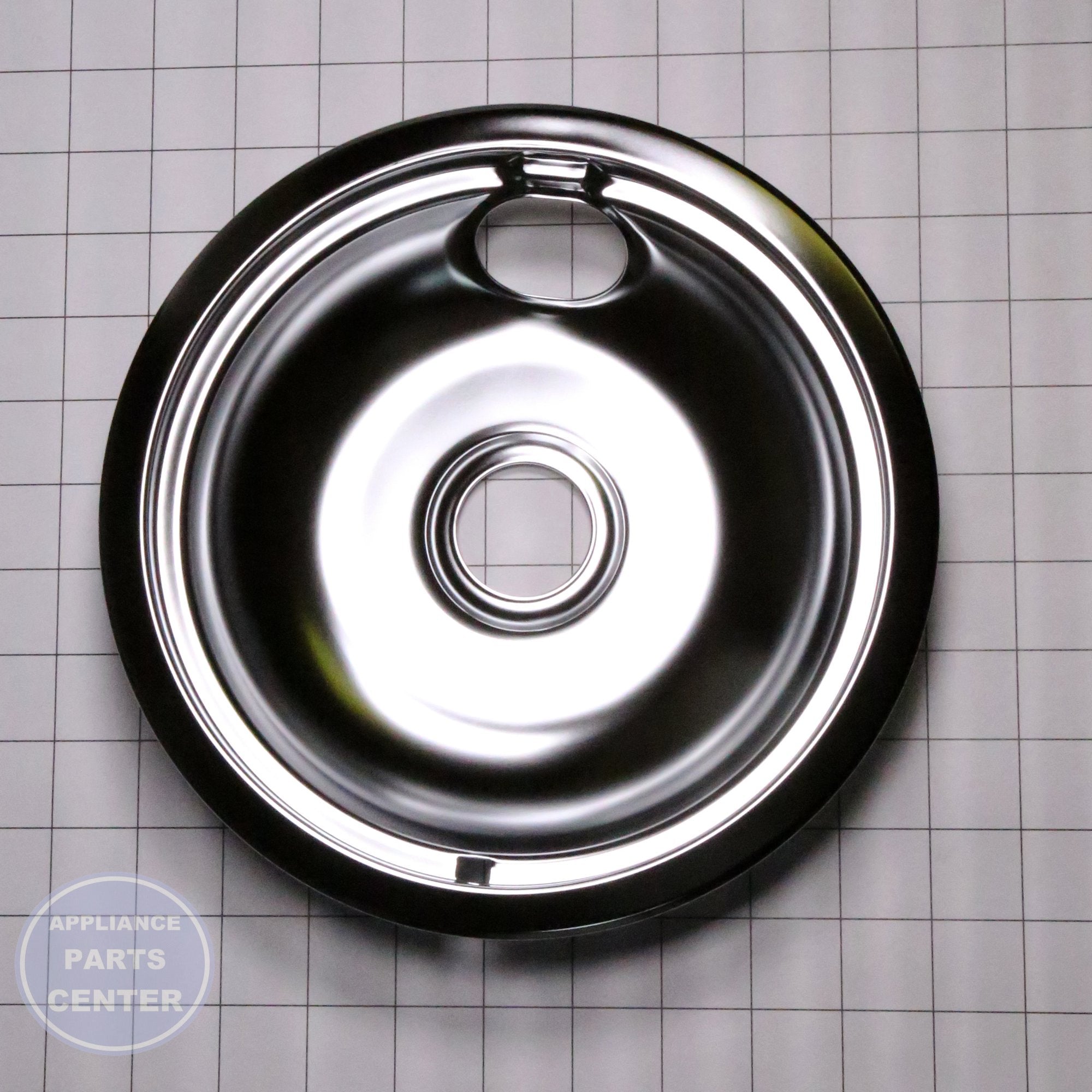 8 CHROME DRIP BOWL - Detailed view of durable chrome construction
