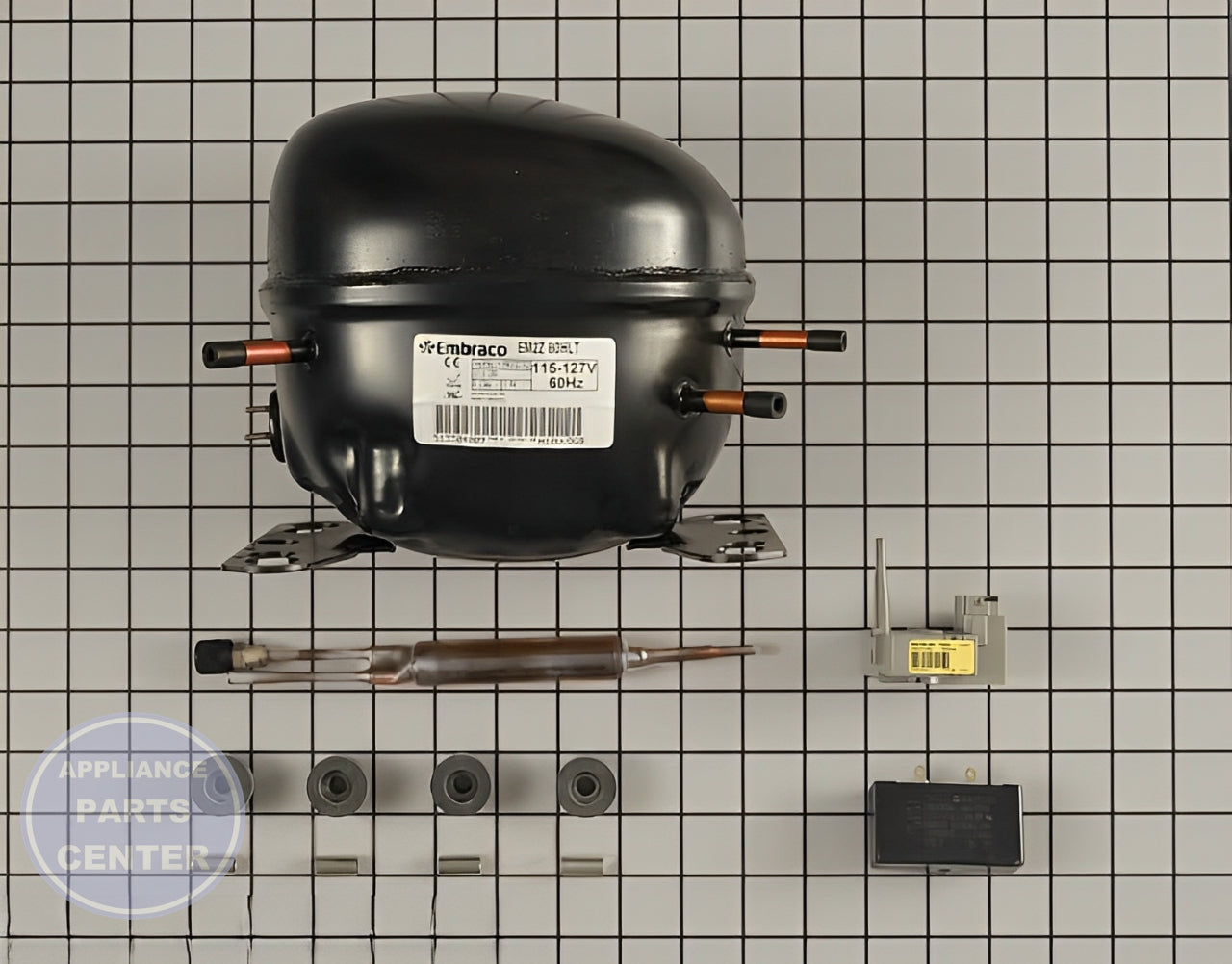 WHIRLPOOL REFRIGERATOR COMPRESSOR W10233961 - Detailed view of Compressor & Sealed System