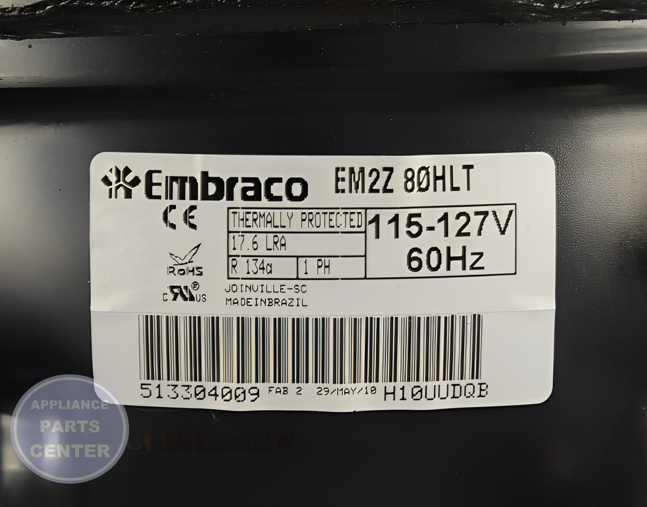 WHIRLPOOL REFRIGERATOR COMPRESSOR W10233961 - Main view showing robust cooling power for various models
