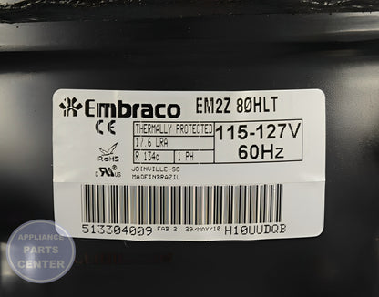 WHIRLPOOL REFRIGERATOR COMPRESSOR W10233961 - Main view showing robust cooling power for various models
