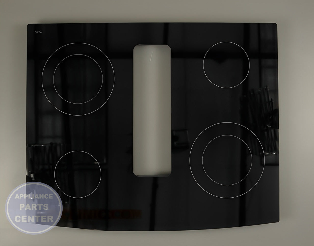WPL GLASS,ASSY JES9800C BLAC W10239357 - Main view showing durable glass for WPL Range/Stove/Oven models