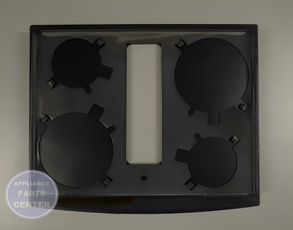 GLASS,ASSY JES9800C BLAC W10239357 - Detailed view of the sturdy glass assembly