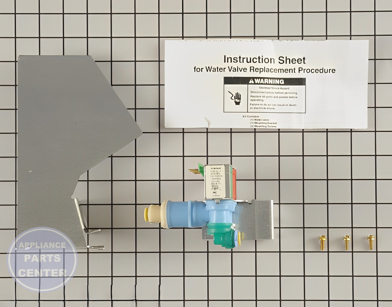 WHIRLPOOL WATER INLET VALVE W10247725 - Main view showing water flow control for WPL Refrigerator models