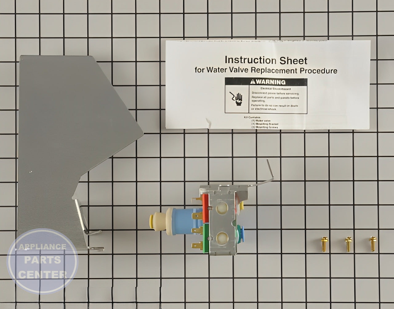 WHIRLPOOL WATER INLET VALVE W10247725 - Side view with precise measurements
