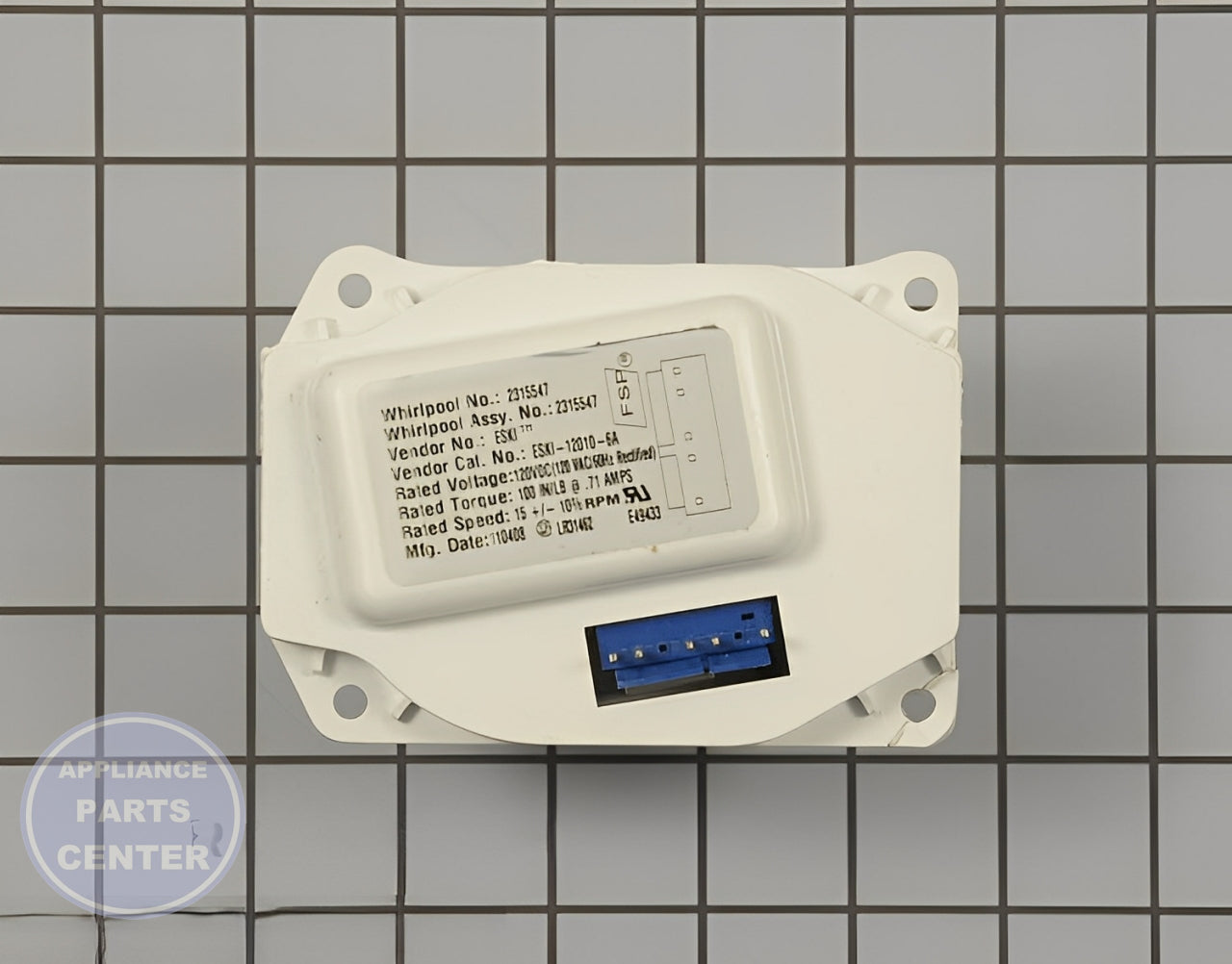 WHIRLPOOL Refrigerator Ice Maker Auger Motor W10271509 - Main view showing ice dispensing feature for 2315545 models
