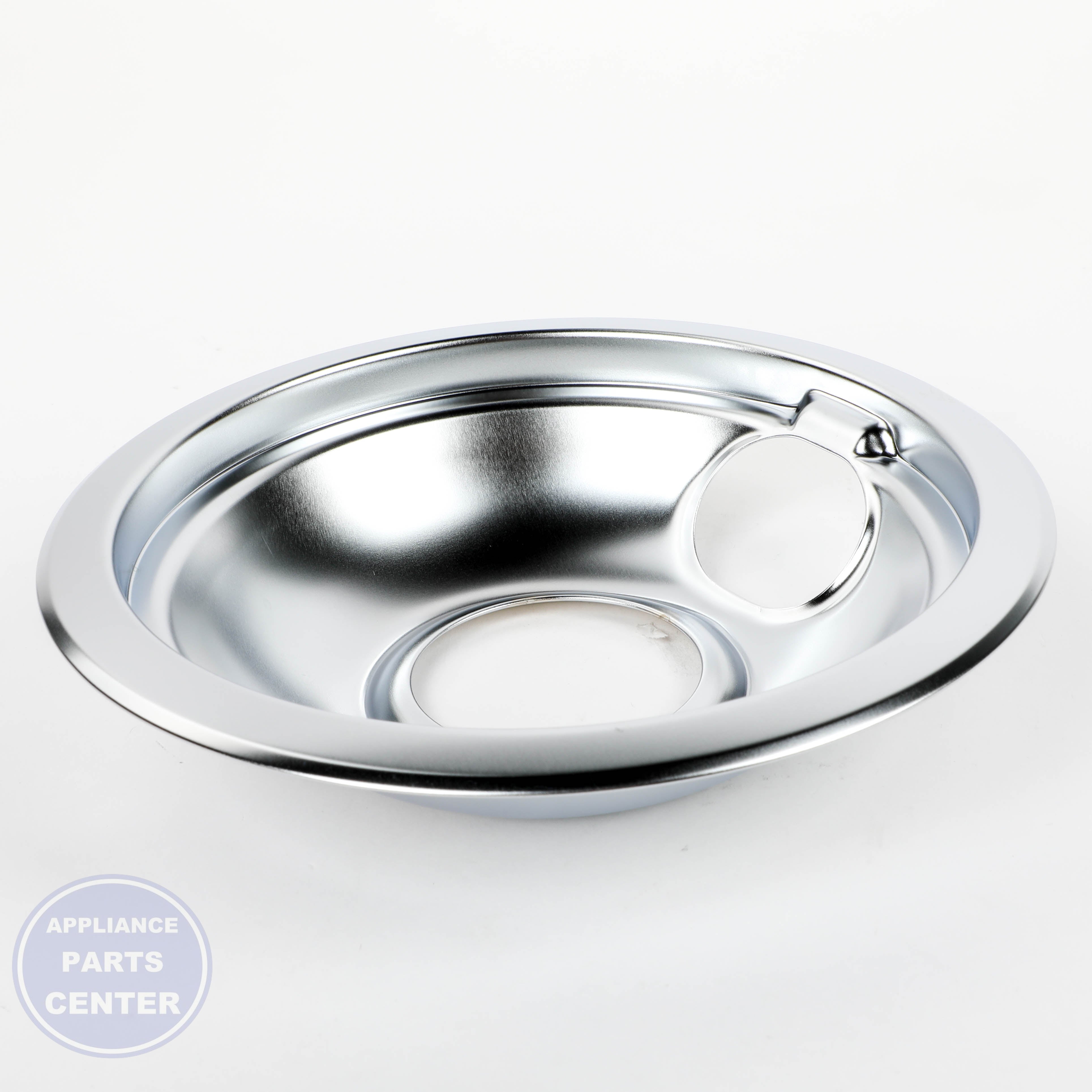 CHROME DRIP BOWL SET, 2- W10278125 - Side view with precise dimensions