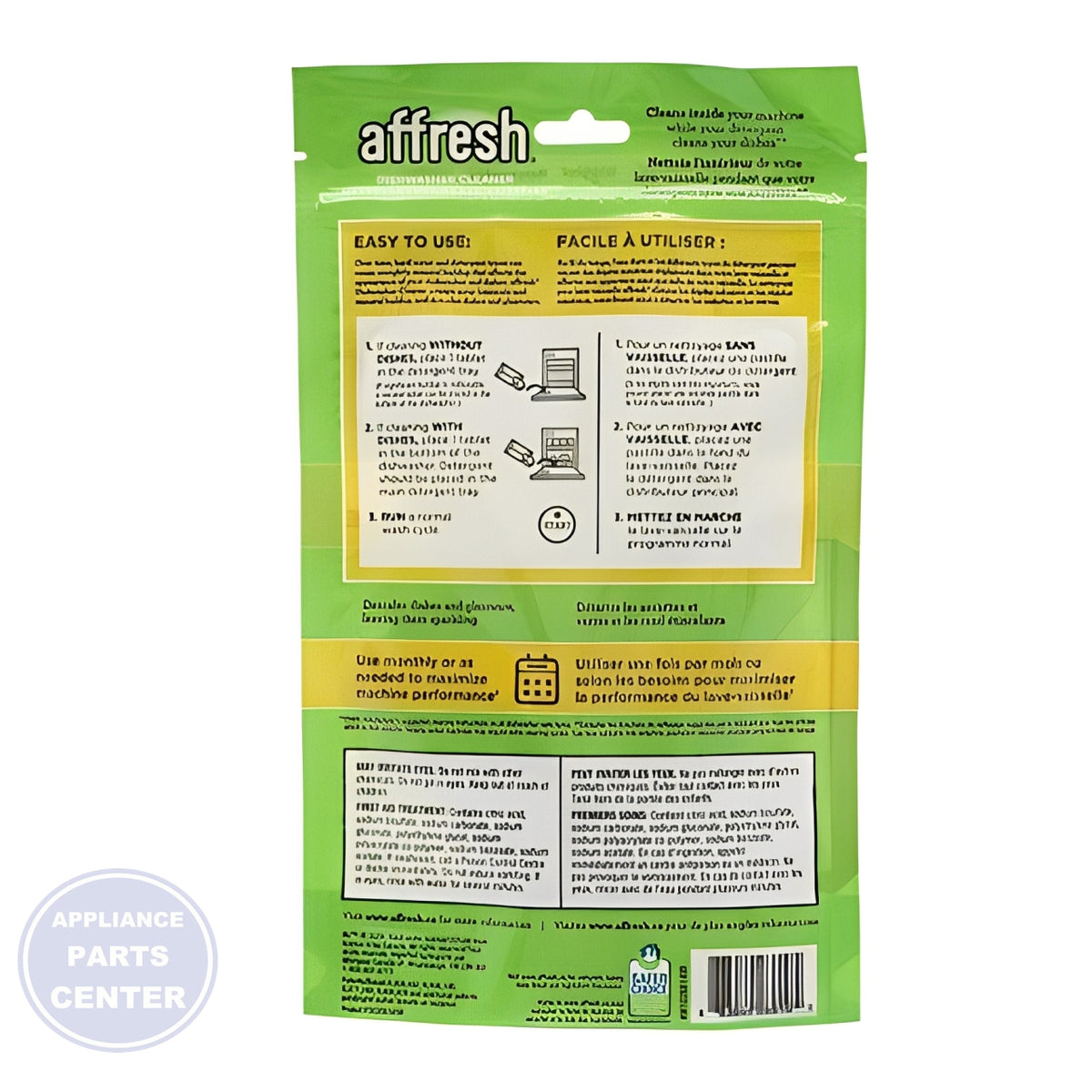 Whirlpool Affresh Dishwasher Cleaner W10282479 - Easy installation in Whirlpool undefined model showing key mounting points